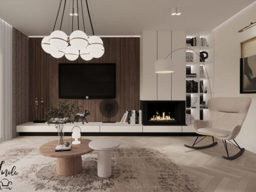 Társasházi lakás modern-elegáns stílusban